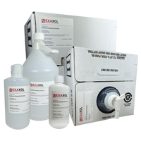 Assortment of Exaxol plastic bottles and cubitainers